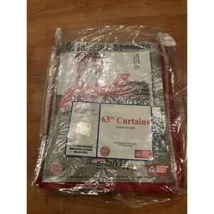 University Of Oklahoma Sooners 84" Curtains Panels 2-Piece Red White